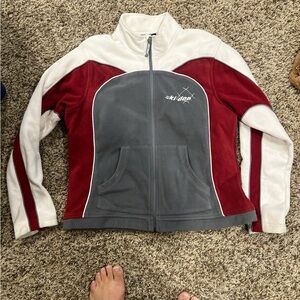 Ski Gear Women's Puffer Jacket - Red, Gray, and White